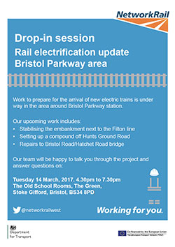 Drop-in session: Rail electrification update Bristol Parkway area